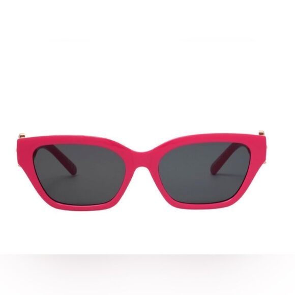 Pink Sunglasses with Heart Accents - Picture 2 of 5